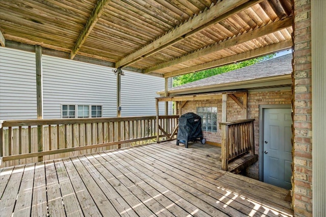 115 S Hale St, Palatine, IL 60067 - wooden deck with area for grilling