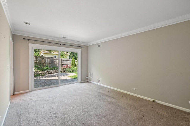 129 Kainer Ave, Barrington, IL 60010 - spare room with ornamental molding, carpet flooring, and a smoke detector