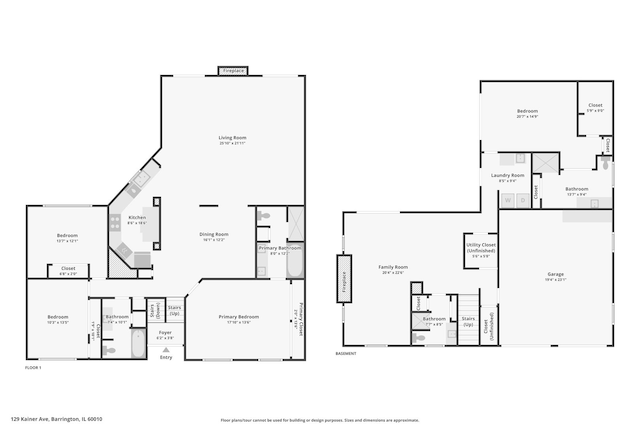 129 Kainer Ave, Barrington, IL 60010 - view of home floor plan