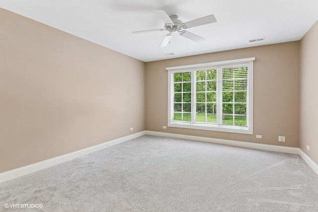 41W590 Bowgren Dr, Campton Hills, IL 60119 - spare room with light colored carpet and ceiling fan