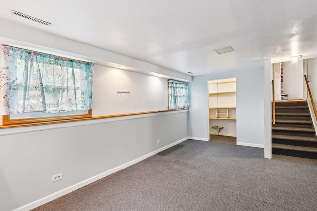 602 Daisy Ln, Round Lake Beach, IL 60073 - below grade area featuring stairs and carpet flooring