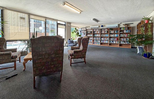 5455 N Sheridan Rd Unit 3512, Chicago, IL 60640 - sitting room featuring carpet flooring and a textured ceiling