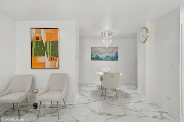 5950 N Kenmore Ave Unit 306, Chicago, IL 60660 - dining room featuring marble finish flooring