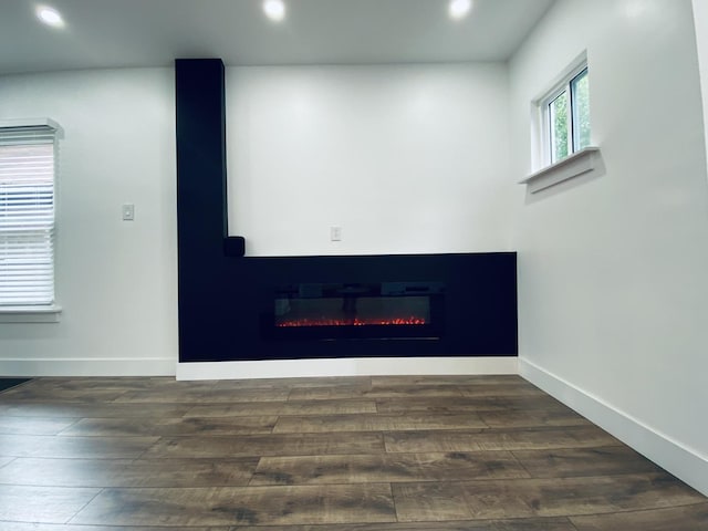 411 W 116th St, Chicago, IL 60628 - detailed view of wood finished floors, recessed lighting, and a glass covered fireplace
