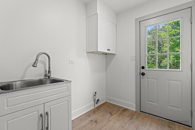 154 Newton Ave, Glen Ellyn, IL 60137 - washroom with cabinet space and light wood finished floors