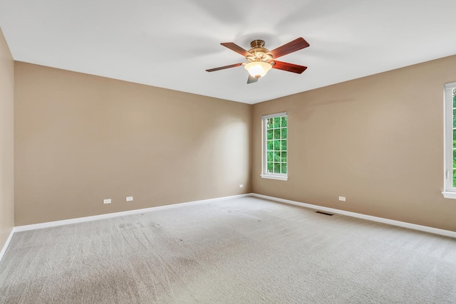 6406 Cunningham Ct, Gurnee, IL 60031 - unfurnished room with ceiling fan and carpet floors