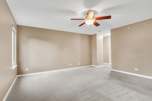 6406 Cunningham Ct, Gurnee, IL 60031 - carpeted empty room featuring ceiling fan and baseboards
