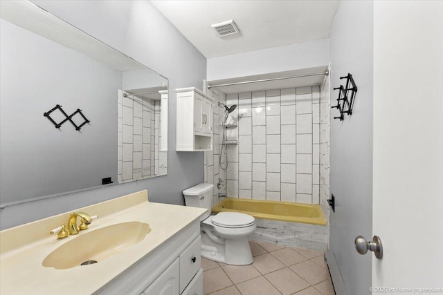 7526 S Cork Ave Unit 7526, Justice, IL 60458 - bathroom with tile patterned flooring, vanity, and shower / washtub combination