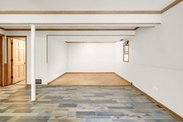 2946 W 102nd St, Evergreen Park, IL 60805 - below grade area featuring baseboards and ornamental molding