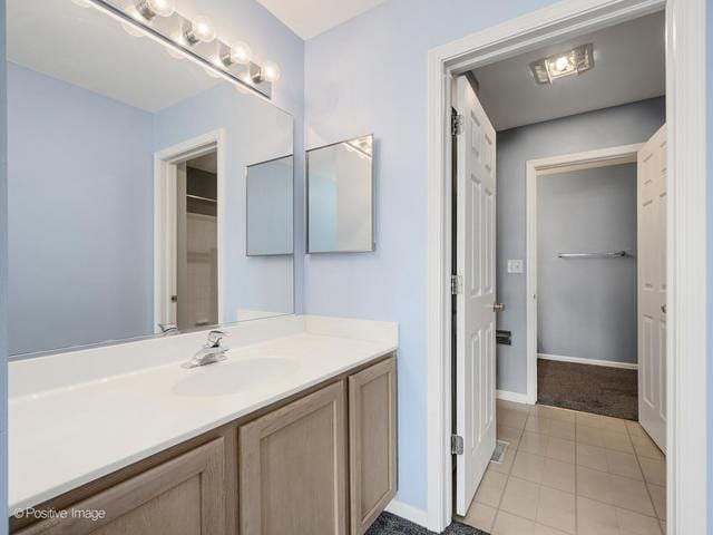 835 Genesee Dr, Naperville, IL 60563 - bathroom featuring vanity and tile patterned floors