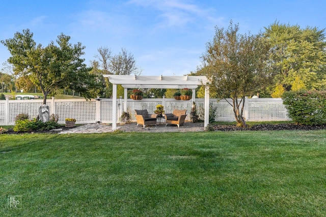 view of yard with a patio