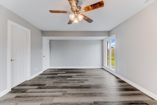 5721 Circle Dr Unit 202, Oak Lawn, IL 60453 - unfurnished room featuring wood finished floors and ceiling fan
