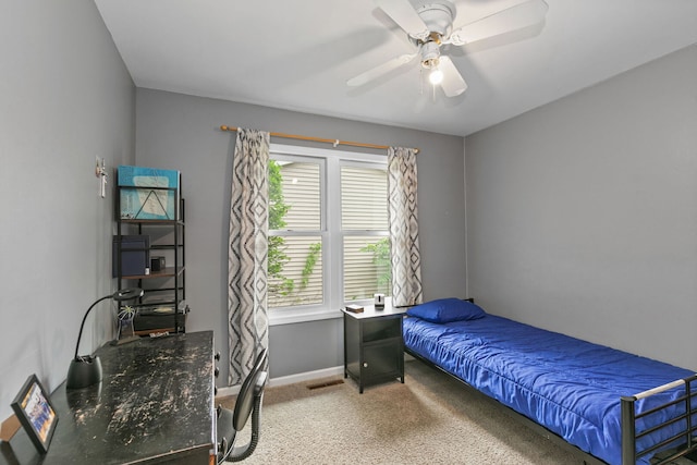 588 Arthur Dr, Cary, IL 60013 - bedroom featuring carpet floors and a ceiling fan