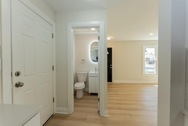 15709 Maryland Ave, Dolton, IL 60419 - bathroom with wood finished floors, vanity, and recessed lighting