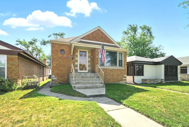 10105 S California Ave, Chicago, IL 60655 - view of front of property featuring a front lawn and brick siding