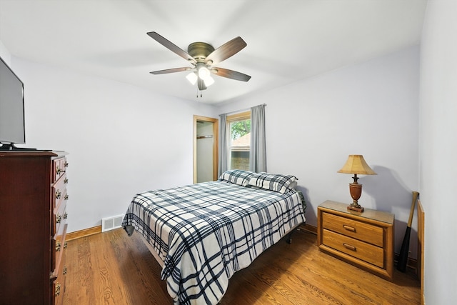 10105 S California Ave, Chicago, IL 60655 - bedroom with wood finished floors and a ceiling fan