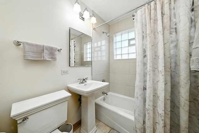 10105 S California Ave, Chicago, IL 60655 - bathroom with toilet and shower / bathtub combination with curtain