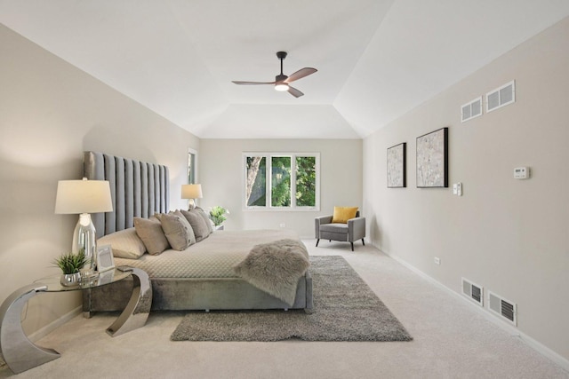 1123 Thackery Ln, Naperville, IL 60564 - bedroom featuring carpet flooring, a ceiling fan, and lofted ceiling