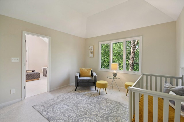 1123 Thackery Ln, Naperville, IL 60564 - carpeted bedroom with baseboards and lofted ceiling