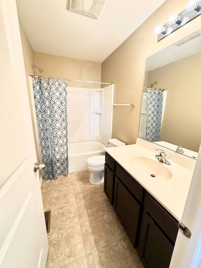 5 Boathouse Rd, Pingree Grove, IL 60140 - bathroom featuring vanity, shower / bathtub combination with curtain, and tile patterned flooring