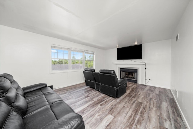 3032 Sandy Ridge Dr, Steger, IL 60475 - living area with wood finished floors and a fireplace