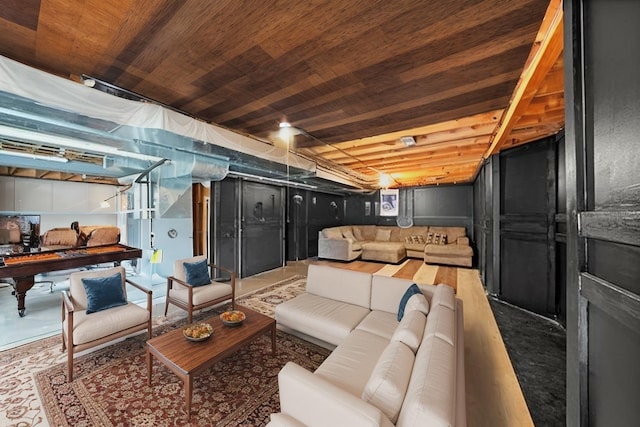 3032 Sandy Ridge Dr, Steger, IL 60475 - basement with wooden ceiling