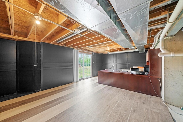 3032 Sandy Ridge Dr, Steger, IL 60475 - basement featuring wood finished floors
