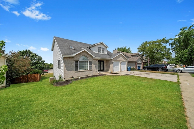 3032 Sandy Ridge Dr, Steger, IL 60475 - traditional-style home featuring driveway, a garage, brick siding, and a shingled roof
