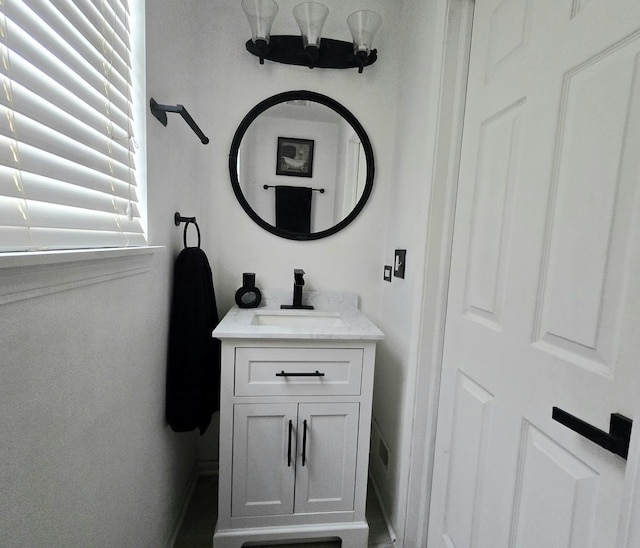 20517 Superior Ct, Crest Hill, IL 60403 - bathroom with vanity and a chandelier