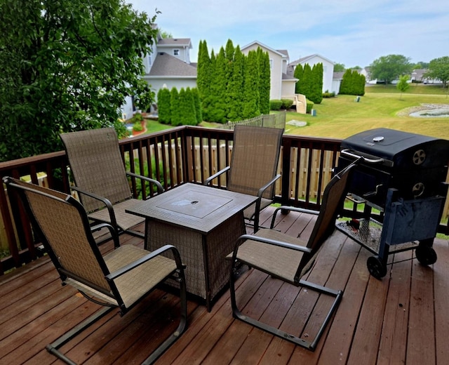 20517 Superior Ct, Crest Hill, IL 60403 - deck featuring a grill and a lawn