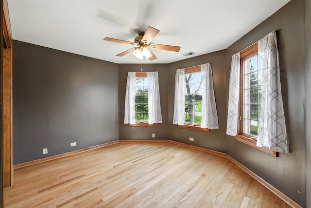 3664 E 2619th Rd, Sheridan, IL 60551 - spare room with wood finished floors and ceiling fan