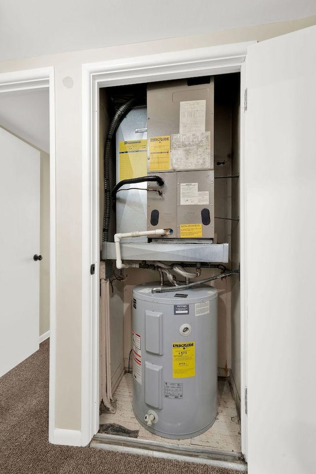 10048 S Pulaski Rd Unit 3F, Oak Lawn, IL 60453 - utility room with electric water heater