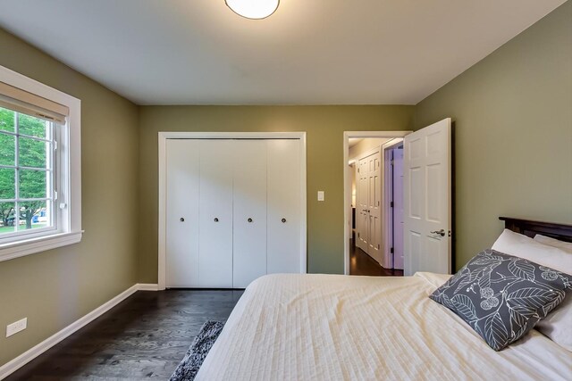 1194 Oxford Ct, Highland Park, IL 60035 - bedroom with dark wood-type flooring and a closet