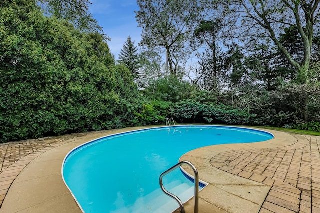 1194 Oxford Ct, Highland Park, IL 60035 - swimming pool featuring a patio area and view of scattered trees