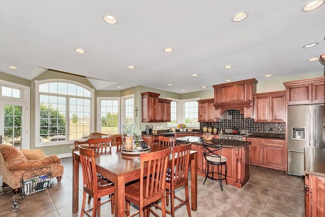 24155 S Blackhawk Ln, Manhattan, IL 60442 - dining space featuring recessed lighting and light tile patterned floors