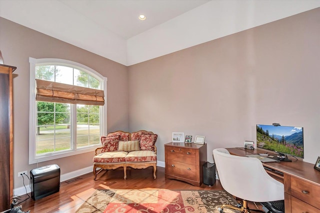 24155 S Blackhawk Ln, Manhattan, IL 60442 - office area with light wood-type flooring and baseboards