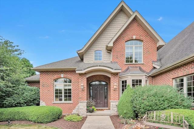 24155 S Blackhawk Ln, Manhattan, IL 60442 - view of front of house with roof with shingles and brick siding