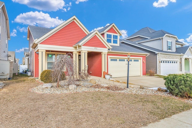 412 Doisy Ln, Champaign, IL 61822 - craftsman-style house with driveway, a garage, and a front yard