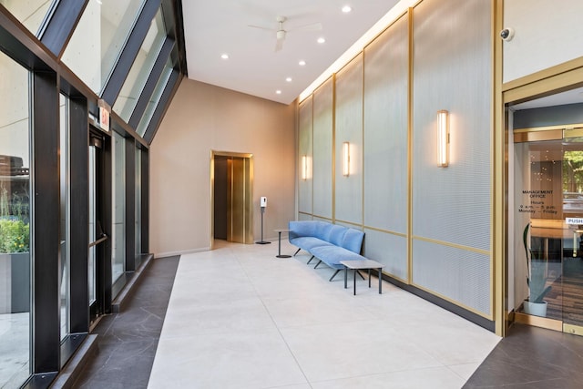 345 W Fullerton Pkwy Unit 1706, Chicago, IL 60614 - common area with a high ceiling and recessed lighting