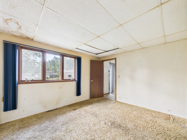 2404 Sigwalt St, Rolling Meadows, IL 60008 - empty room featuring a paneled ceiling and carpet floors