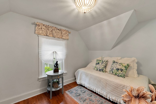 506 E Russell St, Barrington, IL 60010 - bedroom with vaulted ceiling and wood finished floors