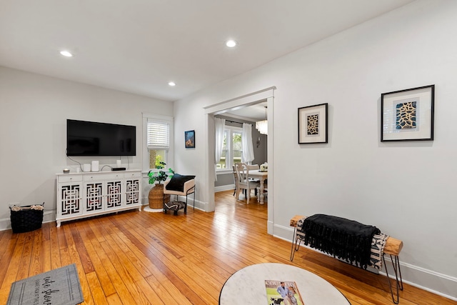 506 E Russell St, Barrington, IL 60010 - living room with wood-type flooring and recessed lighting