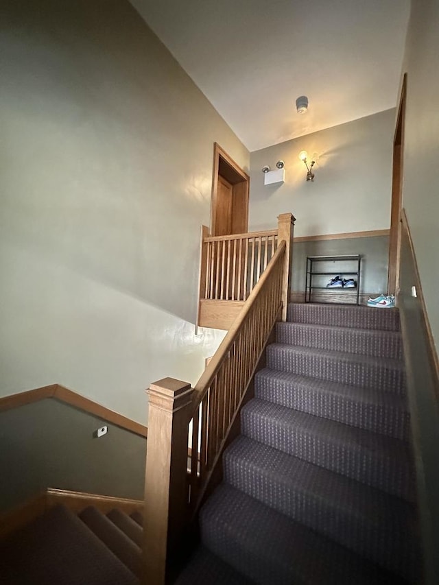 3514 N Lawndale Ave Unit 2, Chicago, IL 60618 - staircase with carpet floors