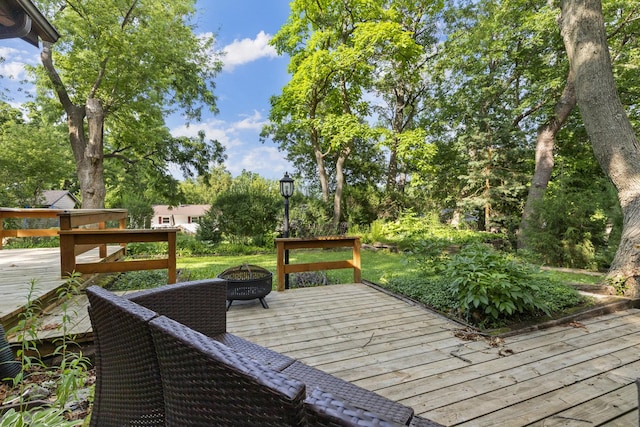 21368 W Pepper Dr, Lake Zurich, IL 60047 - deck featuring a fire pit