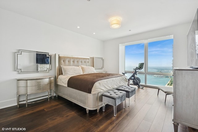 363 E Wacker Dr Unit 6501, Chicago, IL 60601 - bedroom featuring wood finished floors and recessed lighting
