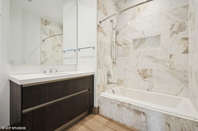 363 E Wacker Dr Unit 6501, Chicago, IL 60601 - full bathroom with tiled shower / bath combo and vanity