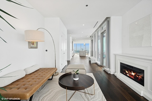 363 E Wacker Dr Unit 6501, Chicago, IL 60601 - corridor with dark wood finished floors and recessed lighting