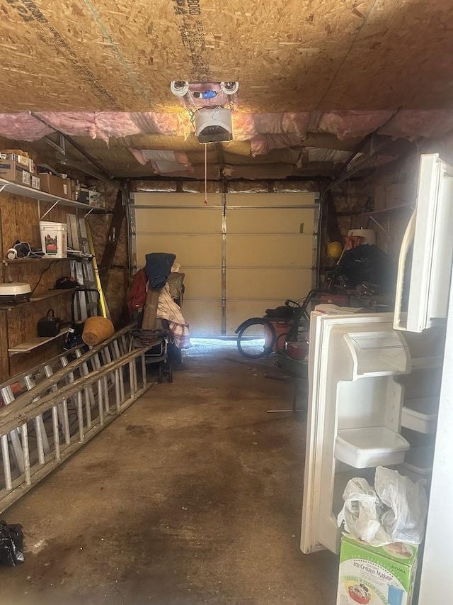 201 E N St, Saybrook, IL 61770 - garage featuring a garage door opener