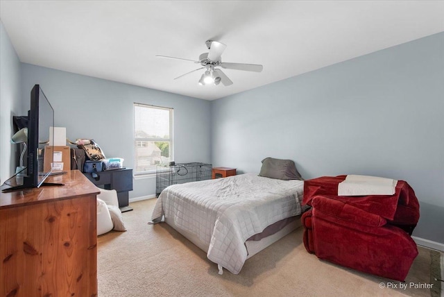 243 Johnson St, Hampshire, IL 60140 - bedroom featuring light colored carpet and a ceiling fan
