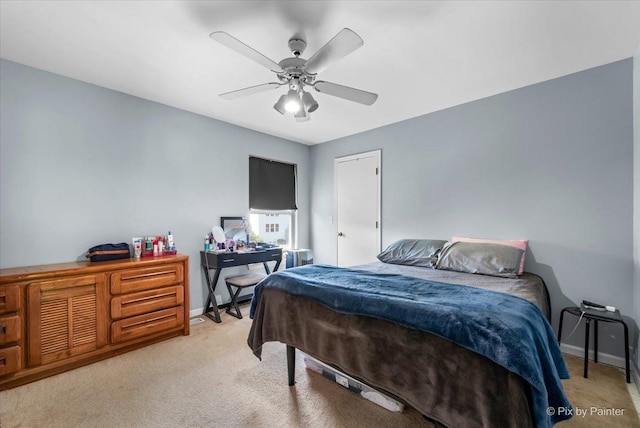 243 Johnson St, Hampshire, IL 60140 - bedroom featuring light carpet and ceiling fan